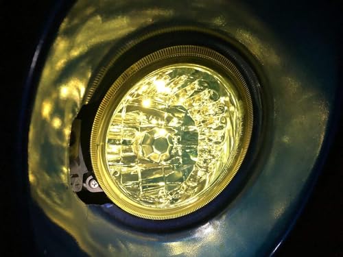 Image of Car Bike Light Tint Film Yellow Tint Vinyl Film Gloss Headlight Fog Lights (2 Feet x 3 Feet, Yellow)
