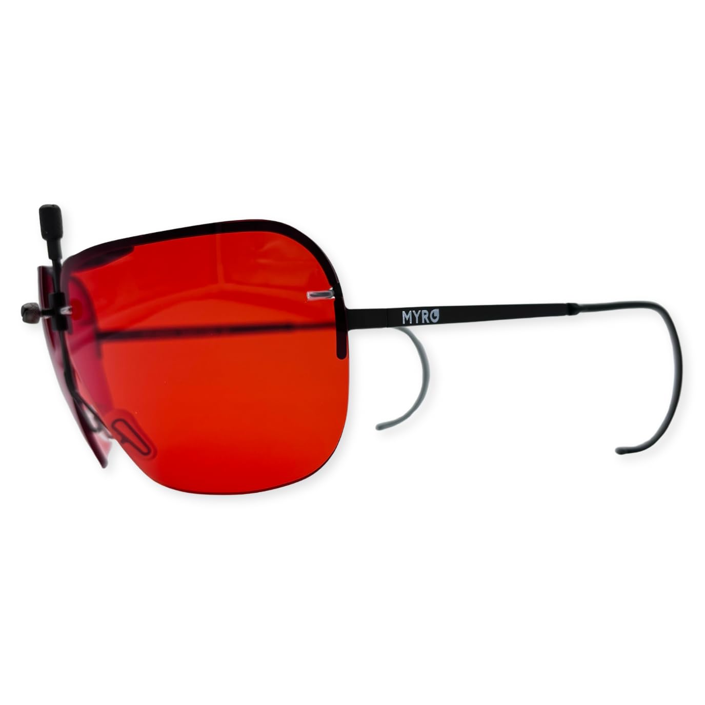 Gafas de tiro y polígono deportivo modelo Roma con lentes de color rojo intercambiables de alto rendimiento fabricadas en Italia
