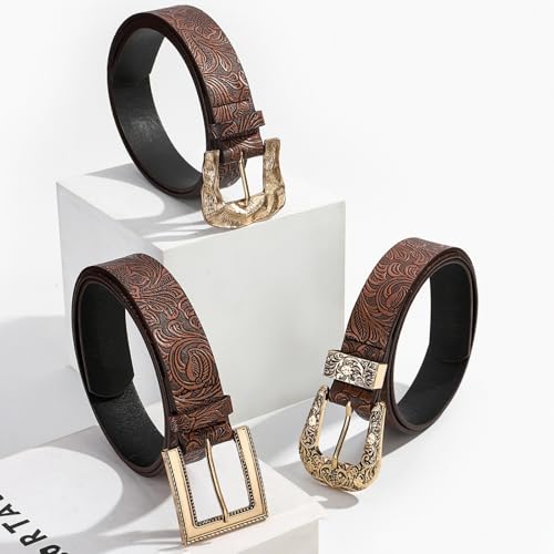 Carved Pin Buckle Belt for Jeans Pants Ethnic Embossed Pattern Waist Belt Western Styles PU Belt Women Men Waiststrap2