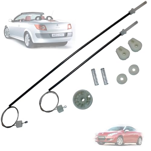 Twowinds - Kit Lève-vitre 8201010933 Compatible avec Renault Mégane 2 Coupé Cabriolet - Porte Arrière Gauche (côté conducteur) - Régulateur Vitre