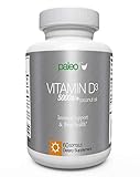Vitamin D3 5000 IU- New Formula: Paleo Life Vitamin D3 5000iu Premium High Potency with Coconut Oil