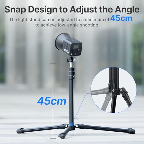 image for Ulanzi TT43 Extendable Photography Light Stand, Adjustable 6.23ft Alum