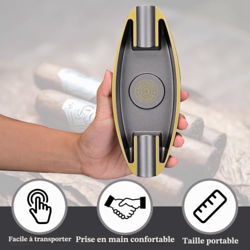 CIGARLOONG Cendrier à cigares en 2 fentes portable de voyage avec pour l'intérieur et l'extérieur (Noir) – vue 4