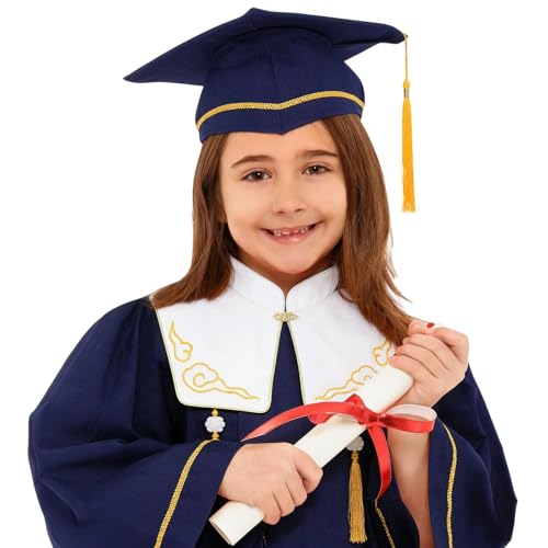 Image of Kindergarten 2025 Graduation Cap and Gown Tassel Sets with Charm 2PCS Graduations Stoles for Kids Grad Party Clothes