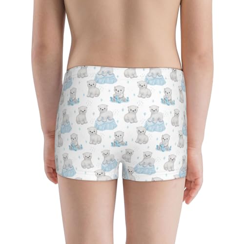 Boys' Cotton Boxer Brief Soft Underwear-Playful Polar Bear Pals3