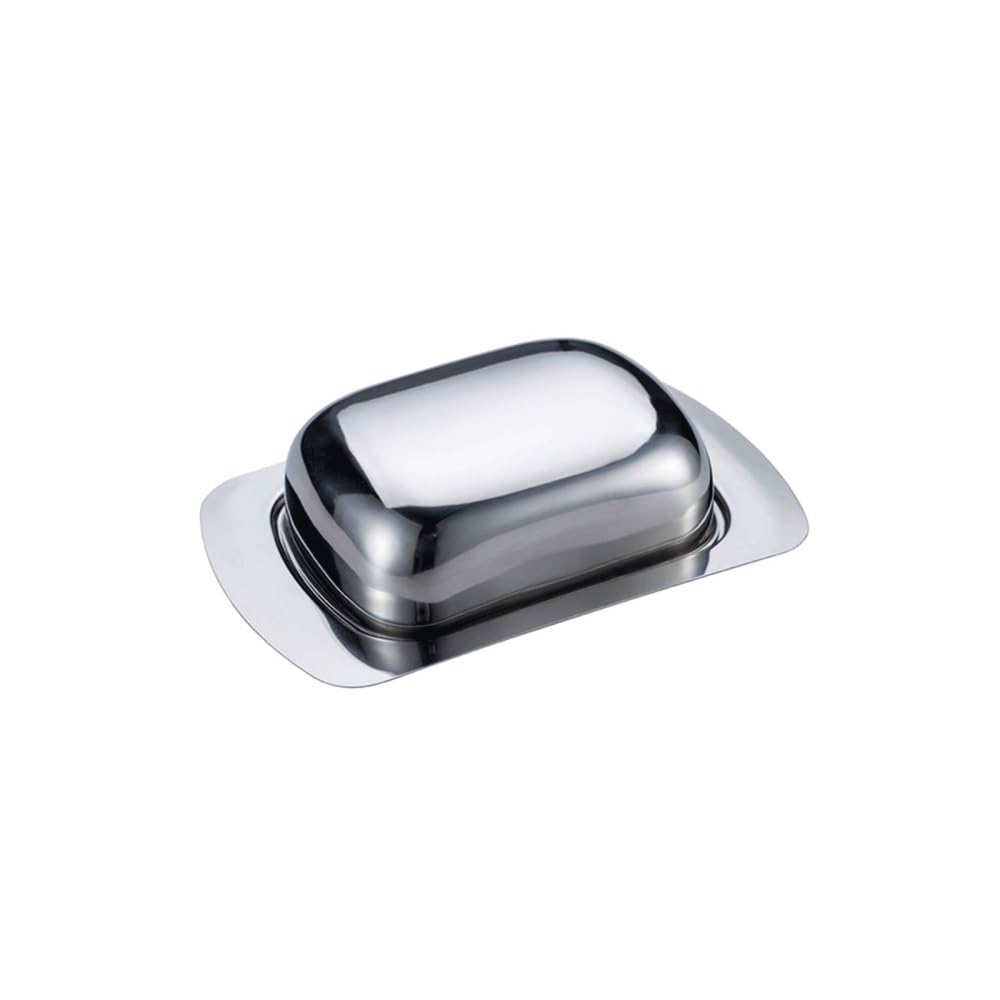 Zyyanshop One Color Butter Dish Stainless Steel Butter Box Cleansing Soap With Lid For Home, Kitchen Utensils