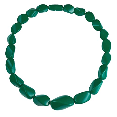 ZAVANA Collier femme long 56 cm fabriqué à la main style bohème avec maille colorée en résine tressée, insolite et coloré, bijou bohème pour femme, 55...