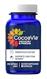 CocoaVia Memory & Focus Brain Supplement, 30 Day, Cocoa Flavanol Blend, Lutein, Added Caffeine for Boost. Improve Cognitive Function, Attention, Vegan & Plant Based, 30 Capsules