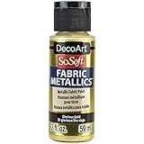 Deco Art SoSoft Fabric Acrylic Metallic Paint 2oz-Glorious Gold