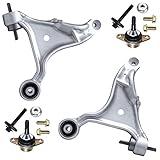 Detroit Axle - Pair (2) Front Lower Control Arms & Ball Joints for 1999-2006 Volvo S80