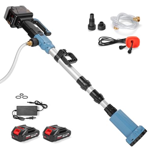 Cordless Stick Water Transfer Pump, 20V 1/5HP 740GPH Battery Powered Water Pumps, Sump Pump with 2x2.0Ah Batteries, Charger, 6ft Hose for Garden, Pool, Boat, Rain Barrel Deep Well Draining