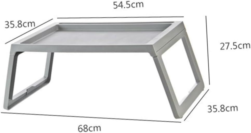 Gadpiparty Foldable Bed Desk Portable Breakfast Tray with Folding Legs Material Laptop Holder for Home Office and Outdoor Use Grey