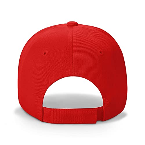 Waldeal Men's Baseball Caps Checkered Flags Race Car Flag Pole Adjustable Dad Hat Red #TOP3