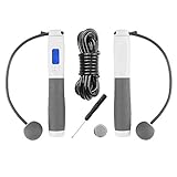 💖No Hay Limitación de Espacio - Con cable y sin cable. La cuerda para saltar con cable está hecho de material de PVC de calidad alimentaria. La longitud total de la cuerda es de 300 cm. Puede ajustar la longitud de la cuerda según su preferencia. El salto sin cable no ocupa espacio, por lo que puede saltar en la oficina, el dormitorio y el balcón.
