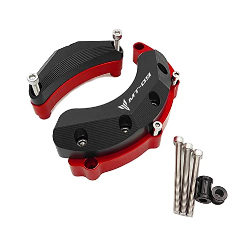 Slider de carter moteur MT-09 et Tracer 900 aluminium anodisé rouge pour protection moto 2014-2020
