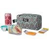 PackIt(R) Freezable Snack Box, Diamond Chevron, Built with EcoFreeze(R) Technology, Collapsible, Zip Closure with Buckle Handle, Designed For Work Snacks, Fresh Snacks On the Go, Adults, and All Ages