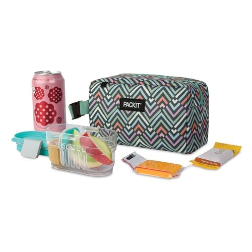 PackIt Freezable Snack Box, Diamond Chevron by PackIt - Used condition - Image 5