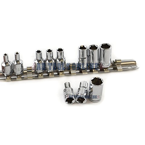 11pc BA Sockets 1/4" Dr BA0-BA10 & Socket Rail For Classic Cars Model Making