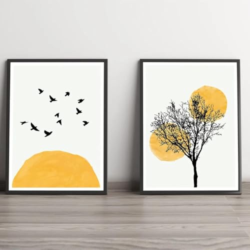 Affiches oiseaux solaires bohème pour illuminer votre salon chaleureux