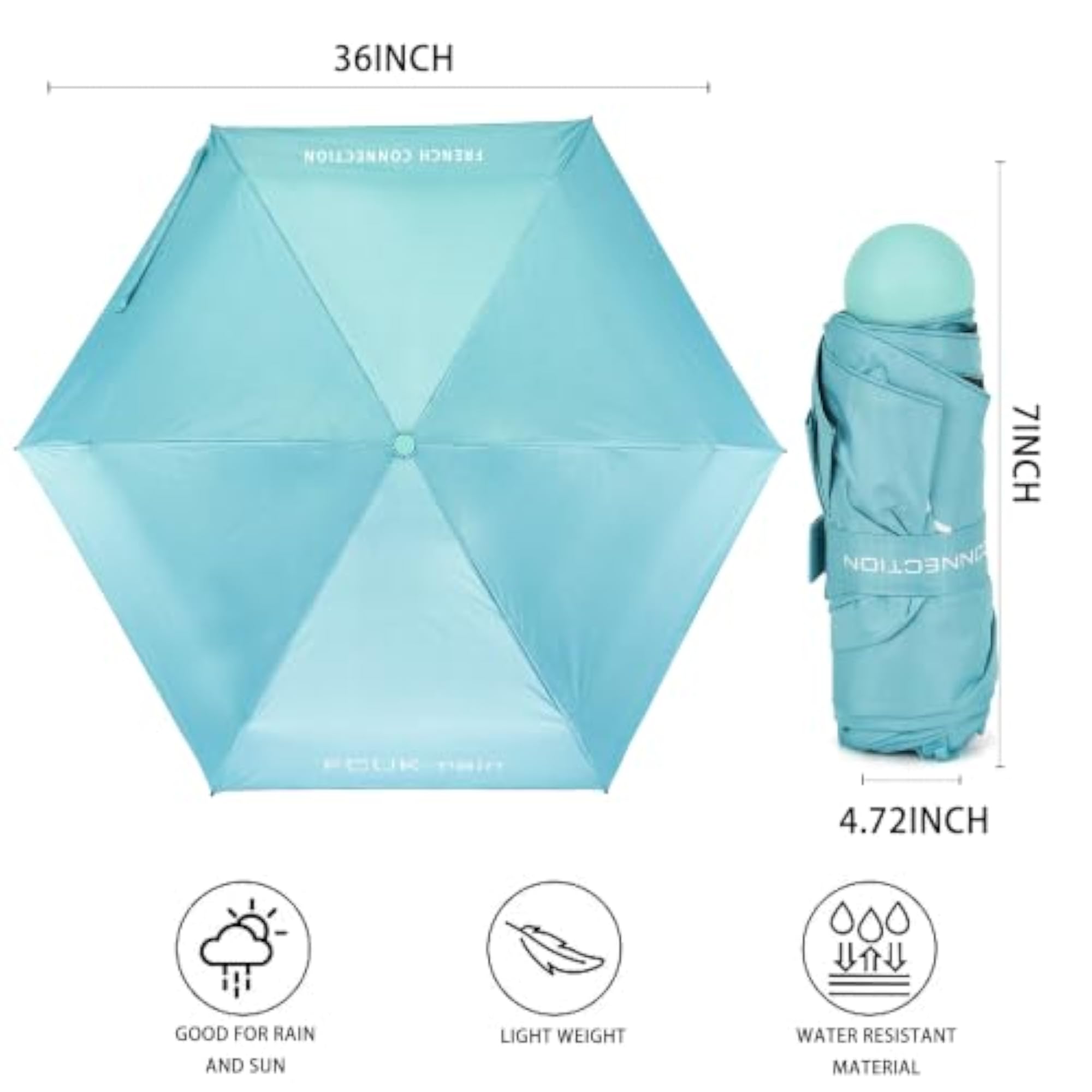 Mini Folding Umbrella for Men & Women, Compact Design