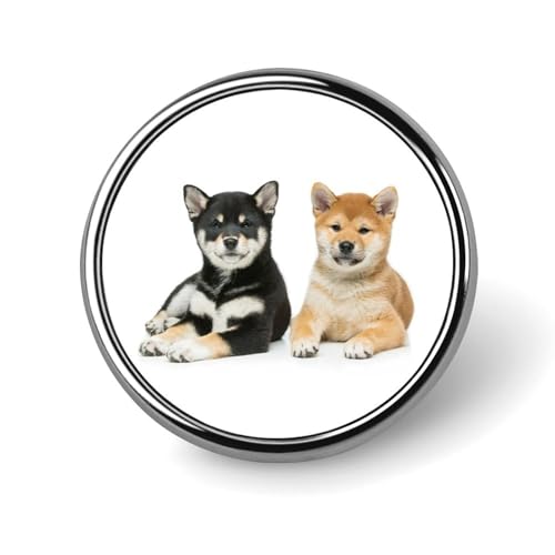 バッジ 円形 徽章 柴犬 いぬ 犬柄 おもしろ 缶バッジ 胸章 ピンバッチ ボタンブローチ 25mm おしゃれ ネクタイピン コレクション バッグ飾 帽子 胸飾り かばん掛け 工芸品 取付簡単 男女兼用 プレゼント