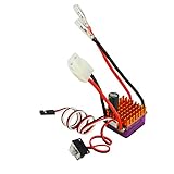 FullfunRC Waterproof Brushed ESC with Dirtproof Switch for 1/10 Traxxas HPI Redcat Tamiya RC Truck, Buggy, Short Course Truck and Rock Crawler