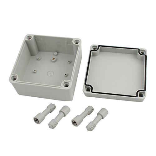 YXQ 125 x 125 x 75mm Electrical Project Case Junction Box IP65 Waterproof ABS DIY Power Outdoor Enclosure Gray (5 x 5 x 3 inches)