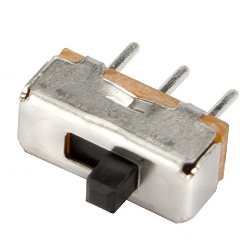 Diyhz G2 100Pcs High Knob 3 Pin 2 Position 1P2T Spdt Vertical Slide Switch With Pcb Panel thumb #1