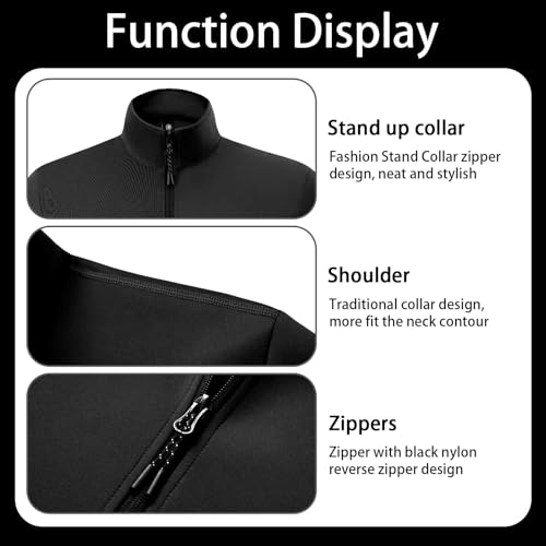 BIJUNDENG Custom Men's Track Jacket Lightweight Full Zip Casual Coat Workout Running Athletic Active Sweatshirt