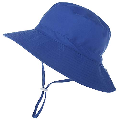 MaxNova Baby Sun Hat Toddler Summer UPF 50+ Baby Girl Bucket Hat Wide Brim Beach Hats for Baby Boys 0-7 Years 2pack2