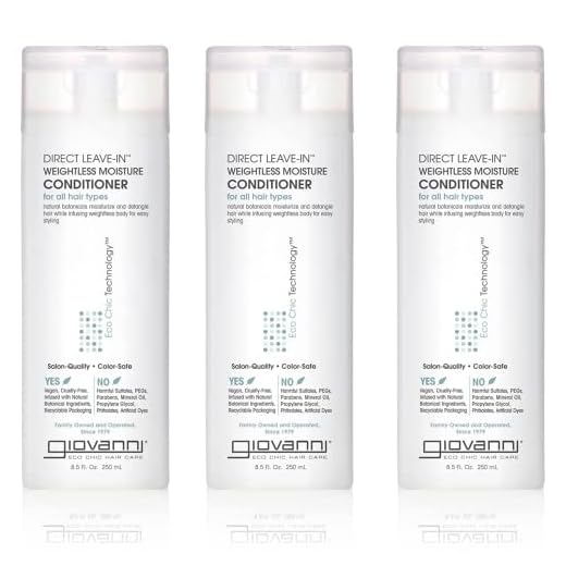 Giovanni Direct Leave-In Conditioner, Weightless Moisture, 8.5-Ounce Containers