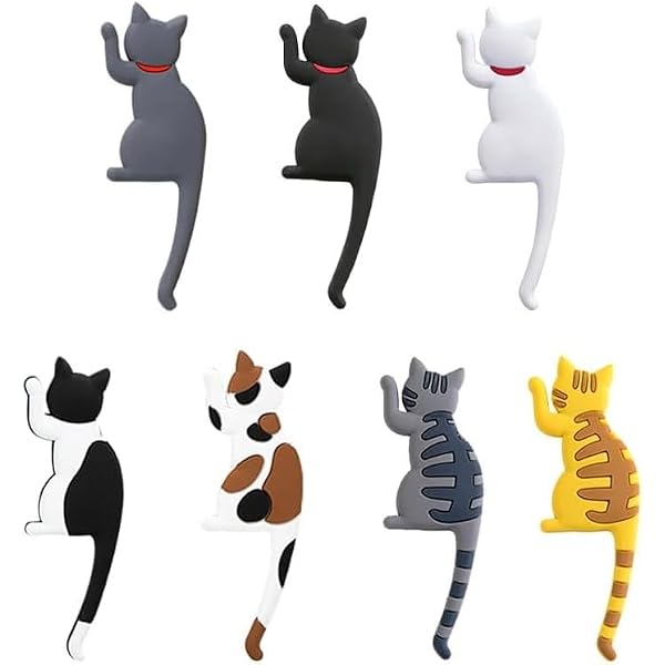 Magnetic Hook, Cat Tail, Hook, 1 Piece, Strong Magnet, 3D Cute Cats, For Rooms, Wall Decoration, Entryway, Door, Accessory Hanging, Memo, Bulletin Board