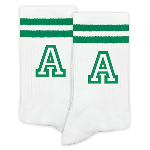 Classic Striped Initial Crew Socks