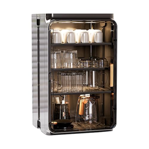 カップ収納ボックス カップ乾燥ラック 卓上食器棚 コップホルダー 大容量 密封 防塵 防湿 カップ収納 小物/化粧品/ティーセット/卓上収納