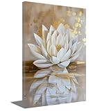ZQQART Zen Lotus Wanddekoration Badezimmer Dekor Platin 