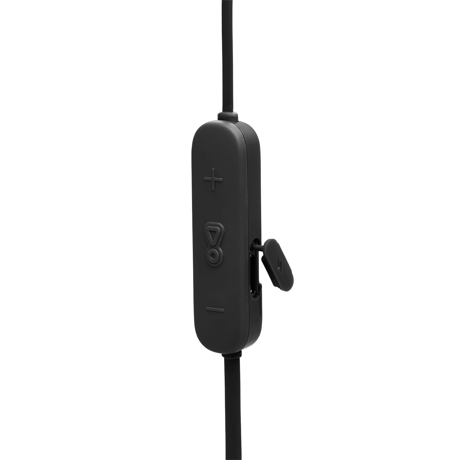 JBL Tune 135BT bezprzewodowe słuchawki douszne Bluetooth z mikrofonem z 3 przyciskami, pilotem zdalnego sterowania i płaskim przewodem, czarne