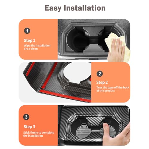 Cubierta Panel Portavasos Trasero Carbono Ford F150 2015-20 miniatura 6
