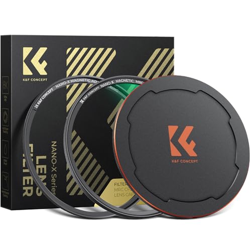 K&F CONCEPT Nano-Xcel 55mm Magnético Filtro Polarizador Circular, Filtro CPL con Anillo de Adaptador y Tapa de Lente Magnética, CPL Filter con 28 Capas Revestimientos Vidrio Óptico