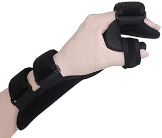 Soft Resting Hand Splint Night Wrist Splint Support Immobilizer Finger Wrist Fracture Fixation Scaffold for Stroke Hand Pain Tendinitis Sprain Fracture Arthritis Dislocation (Medium, Left)