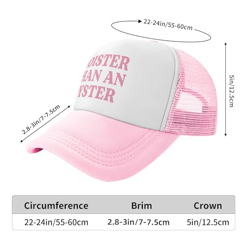 Image of Funny Trucker Hats for Women: Inappropriate Adult Humor Gag,for Bachelorette & Girls Trips | Trendy Pink Summer Caps