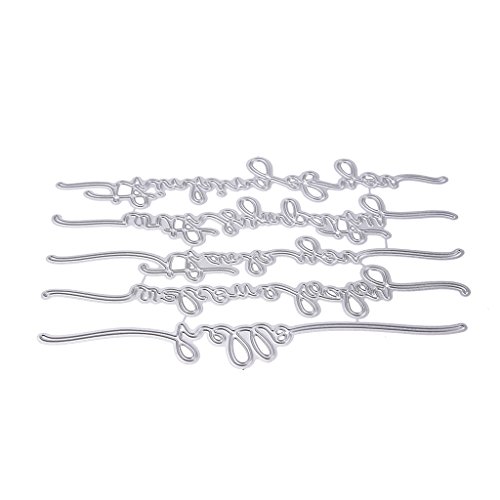 Thobu Carbon Steel Creative Word Cutting Dies Stencil Diy Scrapbooking Embossing Album Paper Card 142X104Mm #TOP5