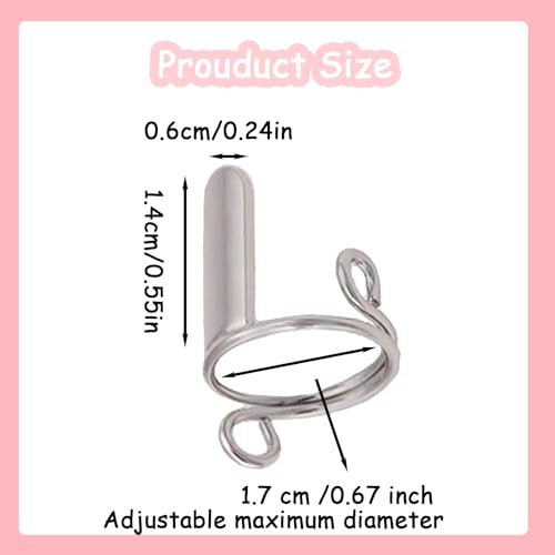20pcs Wudu Rings, Reusable Detachable Adjustable Size Rings for Nail with 120pcs Adhesive Nail Tabs2