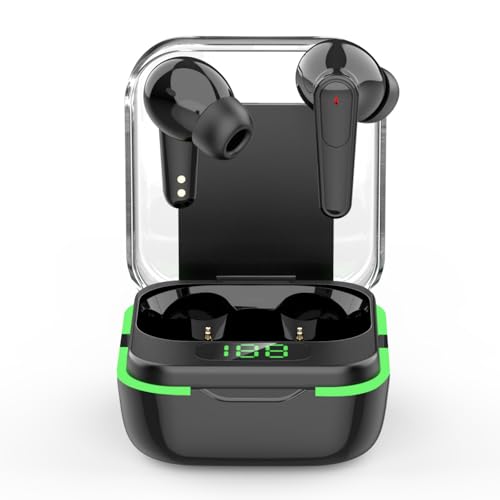 Boannice Cuffie Bluetooth Intrauricolari, Bluetooth 5.4+EDR, Modalità di Gioco a Bassissima Latenza, Cancellazione Intelligente del Rumore ANC+RNC, Qualità del Suono HIFI e Lunga Durata della Batteria