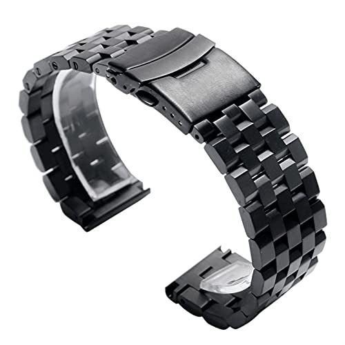 Bracelet montre 22mm boucle pliante en inox solide rechange pour montre homme et femme