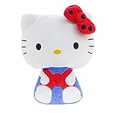 Ahlsense Couple Cat Stuffed Animal with Hearts Love Cat Plush Cute Kitty Plush Pillow Soft Animal Stuffy Doll Toys Valentine’s Day Gifts for Girlfriend (Pillow 11.8inch)