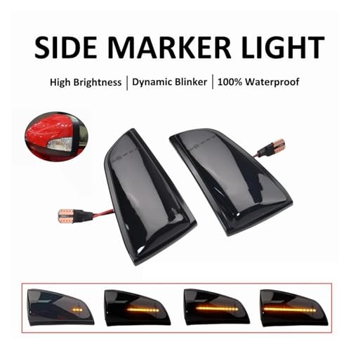 Intermitente retrovisor dinámico luz LED secuencial lateral espejo 4