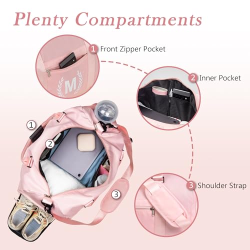 Gym Bag for Women Girls, Birthday Chrismas Gifts for Women Teen Girls Kids，Duffle Bag for Trave with Shoes Compartment, Overnight Weekender bag，Personal Present Gift for Daughter Niece Mom Friends4