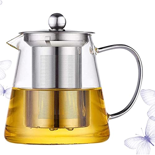 Chaleira doméstica, chaleira Bule de vidro com infusor removível para casa de chá de home office (55