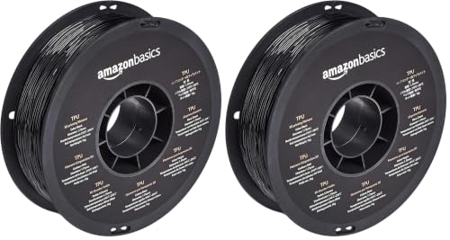 Filamento TPU 1.75mm negro elástico de 1 kg resistente al impacto en bobina doble