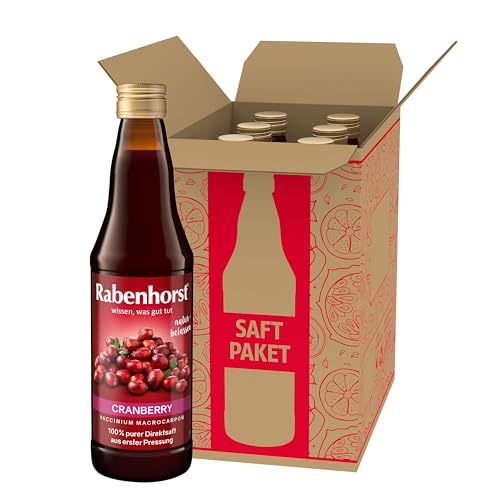 Cranberrysaft - Wirkung und Herstellung Rabenhorst Cranberry Muttersaft, 6er Pack (6 x 330 ml)